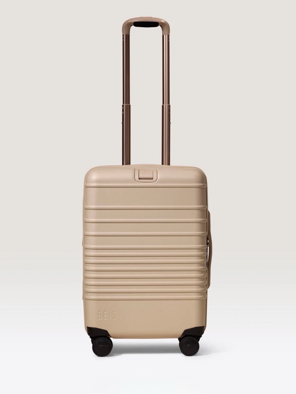 The New BÉIS - Beige Carry On Roller + Convertible Mini Weekender